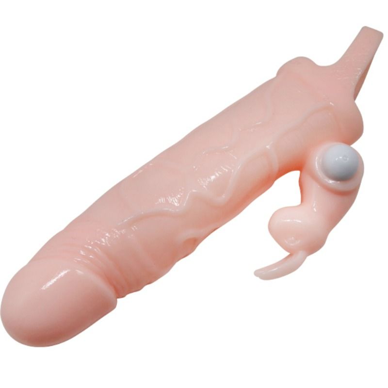 Capa para Pénis Vibratória BAILE Brave Man com Coelho e Motor Duplo de 16.5 cm para prazer intenso.