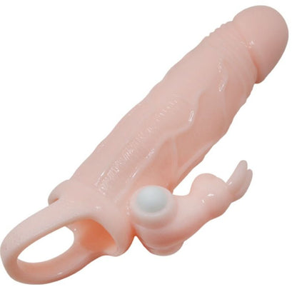 Capa para Pénis Vibratória BAILE Brave Man com Coelho e Motor Duplo de 16.5 cm para prazer intenso.