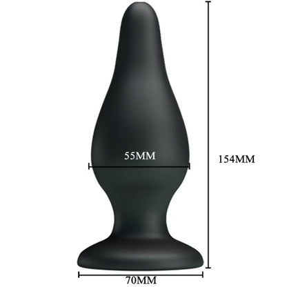 Close-up do Plug Anal Ergonómico PRETTY LOVE de Silicone 15.4 cm, mostrando a sua forma e ventosa.
