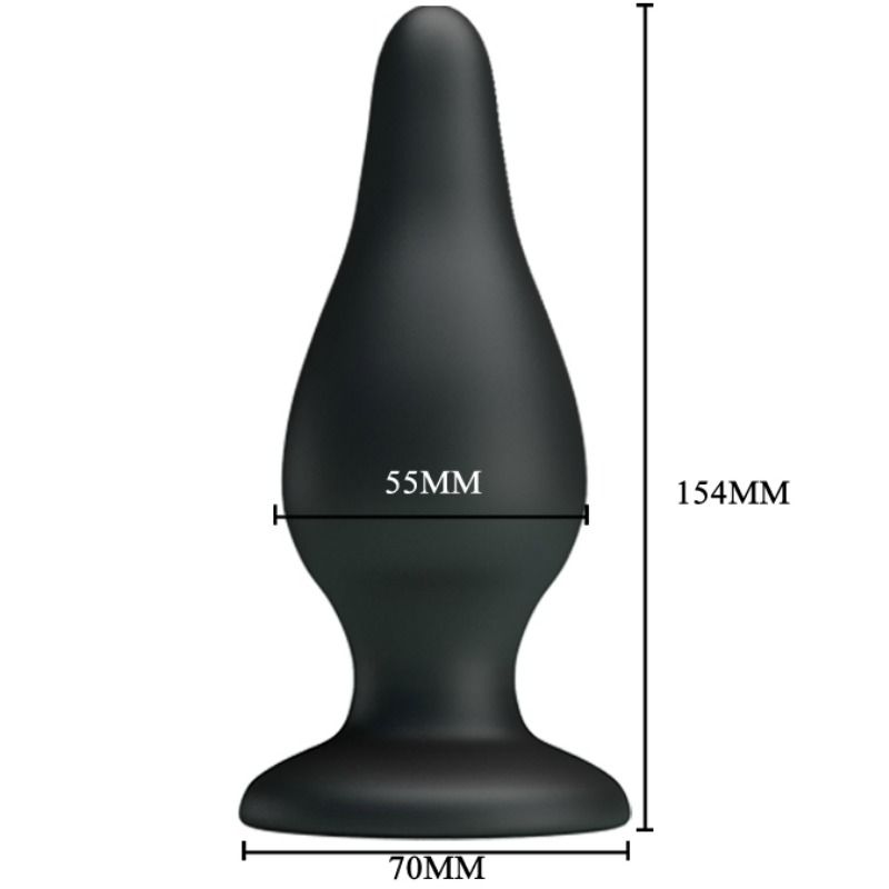 Close-up do Plug Anal Ergonómico PRETTY LOVE de Silicone 15.4 cm, mostrando a sua forma e ventosa.