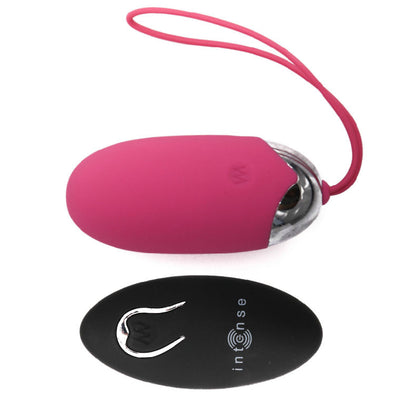 Close-up do Ovo Vibrante INTENSE Flippy II Rosa com Controle Remoto, destacando seu design e textura de silicone.