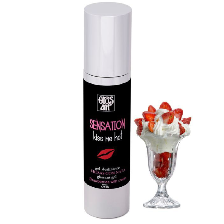 Lubrificante Natural Morangos com Creme Efeito Aquecedor 50 ML