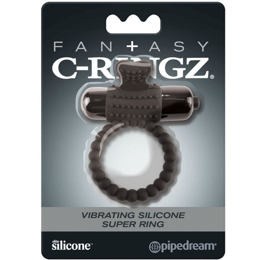 Anel Vibrante de Silicone Preto