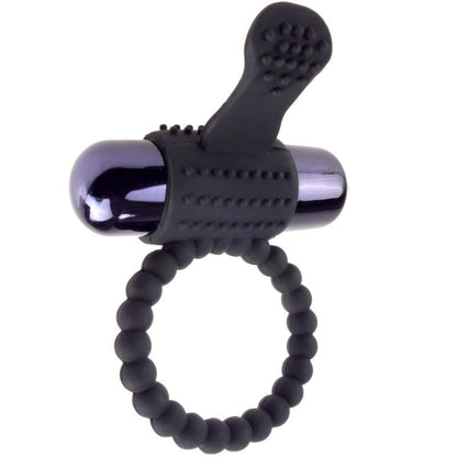 Anel Vibrante de Silicone Preto