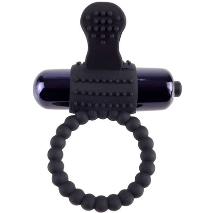 Anel Vibrante de Silicone Preto