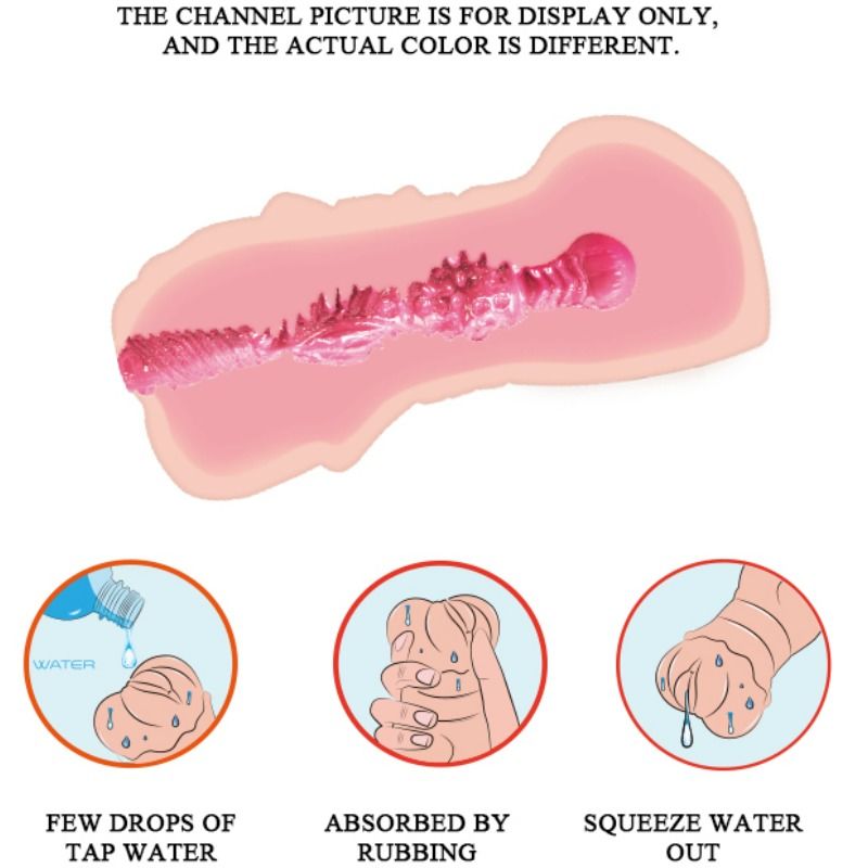 Masturbador Masculino de Pele de Água com Balas Vibrantes