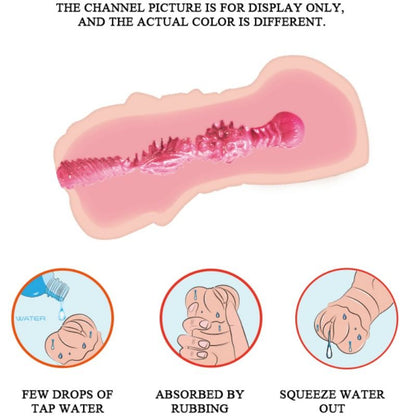 Masturbador Masculino de Pele de Água com Balas Vibrantes