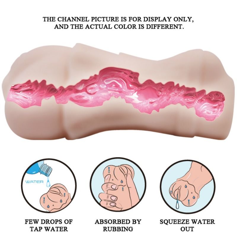 Masturbador de Vagina Pele de Água com Bala Vibrante