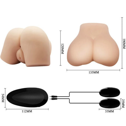 Masturbador Realista com Vagina e Ânus Vibratórios