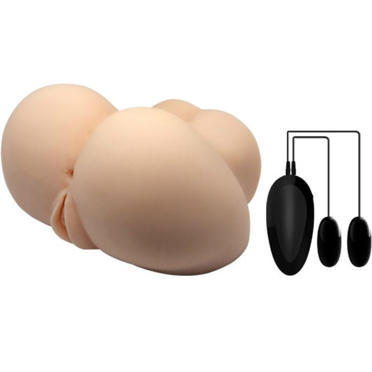 Masturbador Realista com Vagina e Ânus Vibratórios
