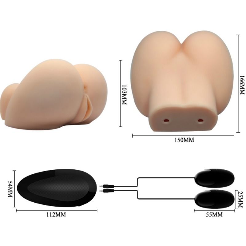Masturbador Realista com Vagina e Ânus Vibratórios