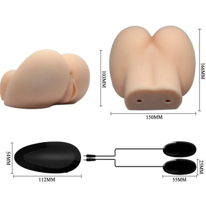 Masturbador Realista com Vagina e Ânus Vibratórios