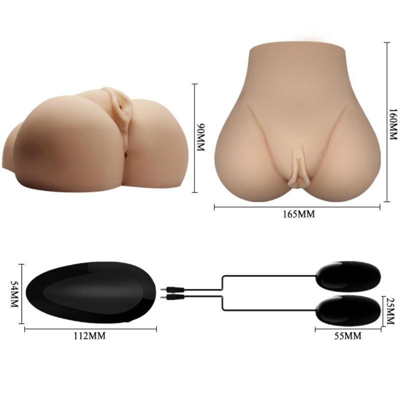 Busto Realista Vibratório com Vagina e Ânus 7 Funções