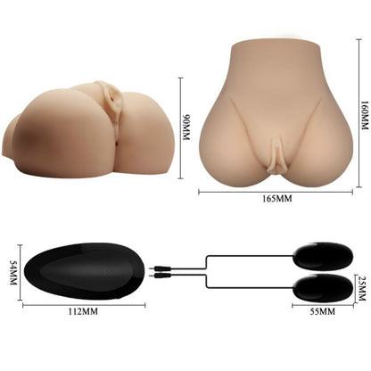 Busto Realista Vibratório com Vagina e Ânus 7 Funções