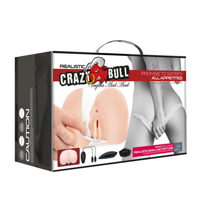 Masturbador Realista com Vagina e Ânus Vibratórios e Controlo Remoto