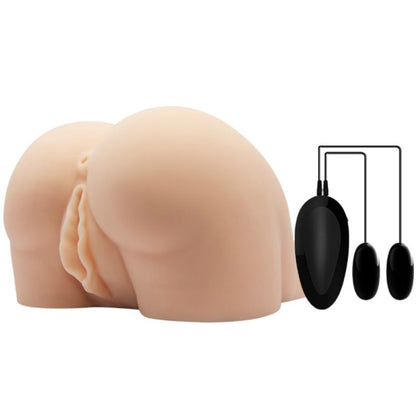 Masturbador Realista com Vagina e Ânus Vibratórios e Controlo Remoto
