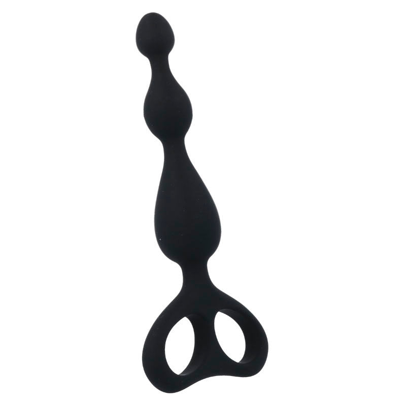 Close-up do Dilatador Anal INTENSE Danti Preto, mostrando seu material de silicone suave e design ergonómico.