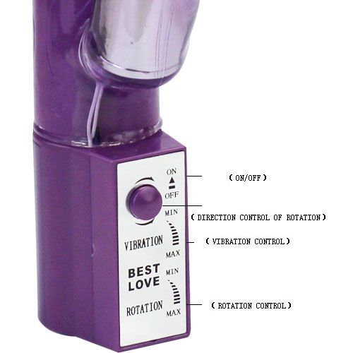 Detalhe do Vibrador BAILE Hot Lady II Coelho Pérola Rotador, mostrando seu design ergonômico e texturas.