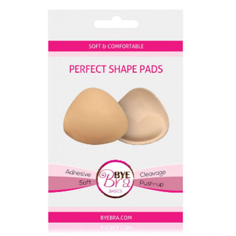 Close-up das almofadas BYE-BRA PADS PERFECT PUSH-UP BEIGE, mostrando a textura e o gel adesivo.