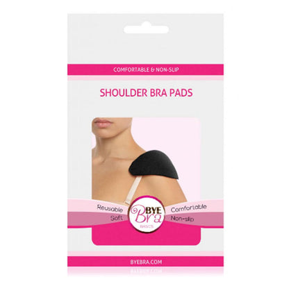 BYE-BRA Protetores de Ombro Confortáveis Antiderrapantes Pretos, que proporcionam suporte discreto para a alça do sutiã e uma silhueta suave.