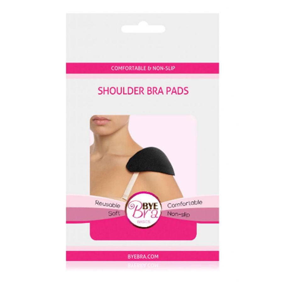 BYE-BRA Protetores de Ombro Confortáveis Antiderrapantes Pretos, que proporcionam suporte discreto para a alça do sutiã e uma silhueta suave.
