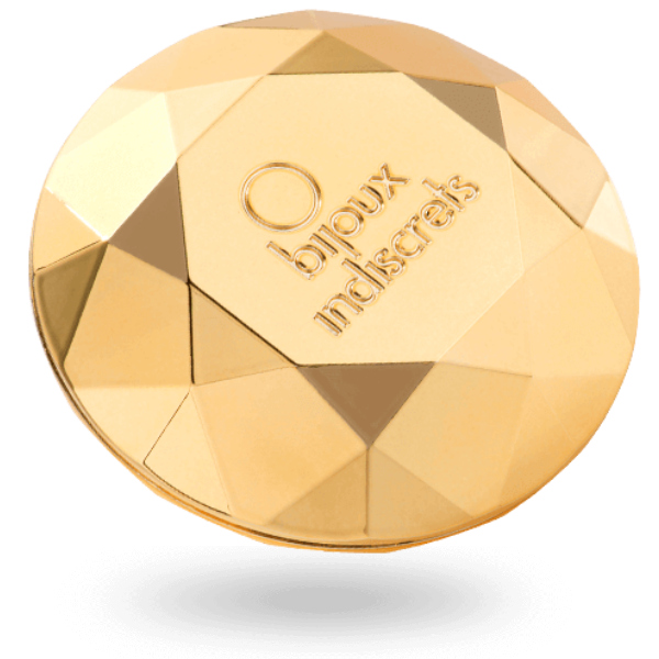 Vibrador clitoriano BIJOUX - INDISCRETS Twenty One Diamante, design ergonómico e cor dourada.