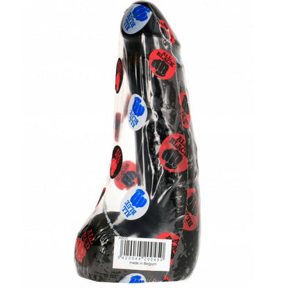 Close-up do Dildo Realista ALL BLACK Preto Suave 20 CM mostrando sua textura e detalhes semirrealistas.