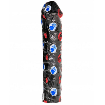 All Black Dildo Gigante Soft Fisting 32cm realista, mostrando sua textura e tamanho para prazer anal extremo.