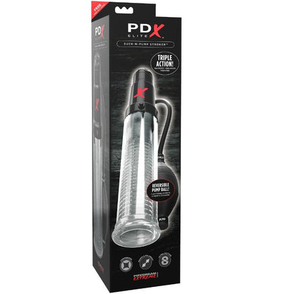 Masturbador Vibrante Suck-N-Pump Stroker com Bomba de Sucção