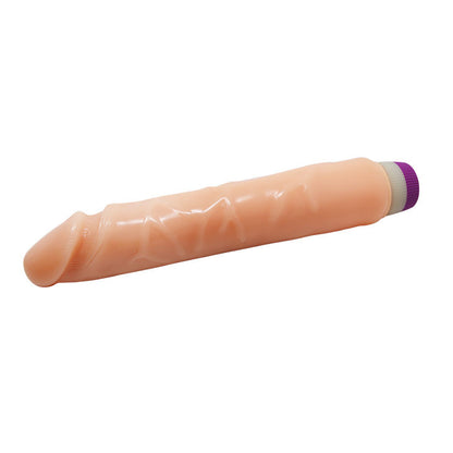 Close-up of the BAILE Vibrador Realista Ondas de Prazer Vibrante 25.5 CM, showing its realistic texture and design.