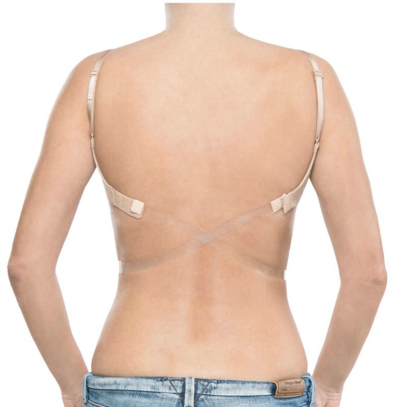 BYE-BRA Redutor de Alças Costas Transparentes para sutiã, detalhe do material e encaixes.