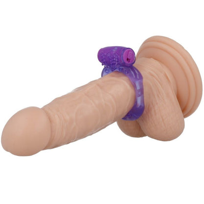 CASUAL LOVE Anel Peniano Vibrador Clitoriano Flexível Roxo para prazer duplo e ereções duradouras.