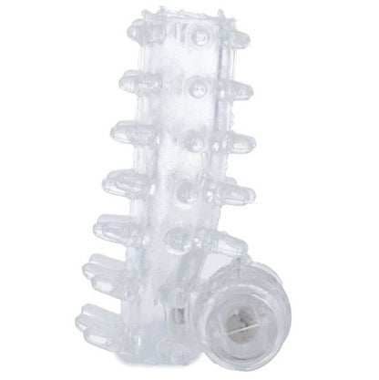 Anel Peniano Vibrador Transparente CASUAL LOVE, flexível para ereção e estimulação.