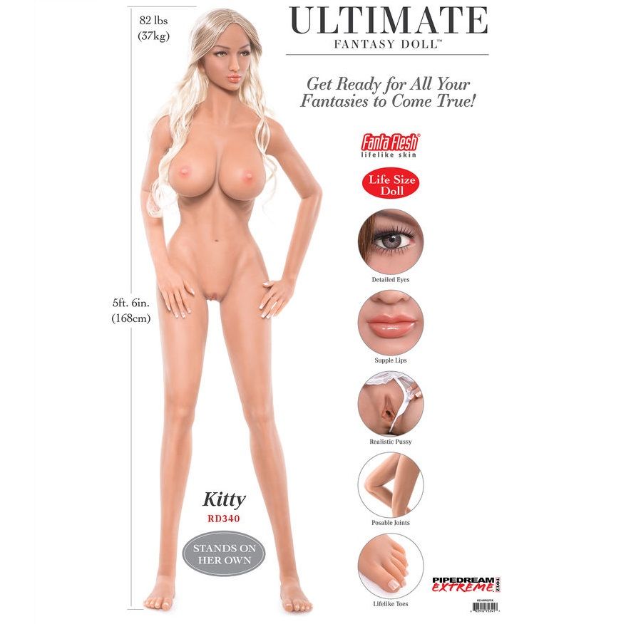 Boneca Realista Pipedream Extreme Ultimate Fantasy Dolls Kitty 168 cm