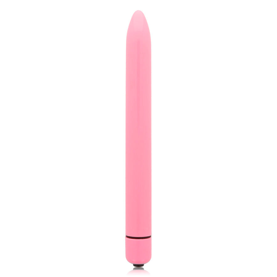 Vibrador GLOSSY SLIM Rosa Slim de 1 Velocidade para prazer discreto e eficaz.