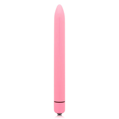 Vibrador GLOSSY SLIM Rosa Slim de 1 Velocidade para prazer discreto e eficaz.