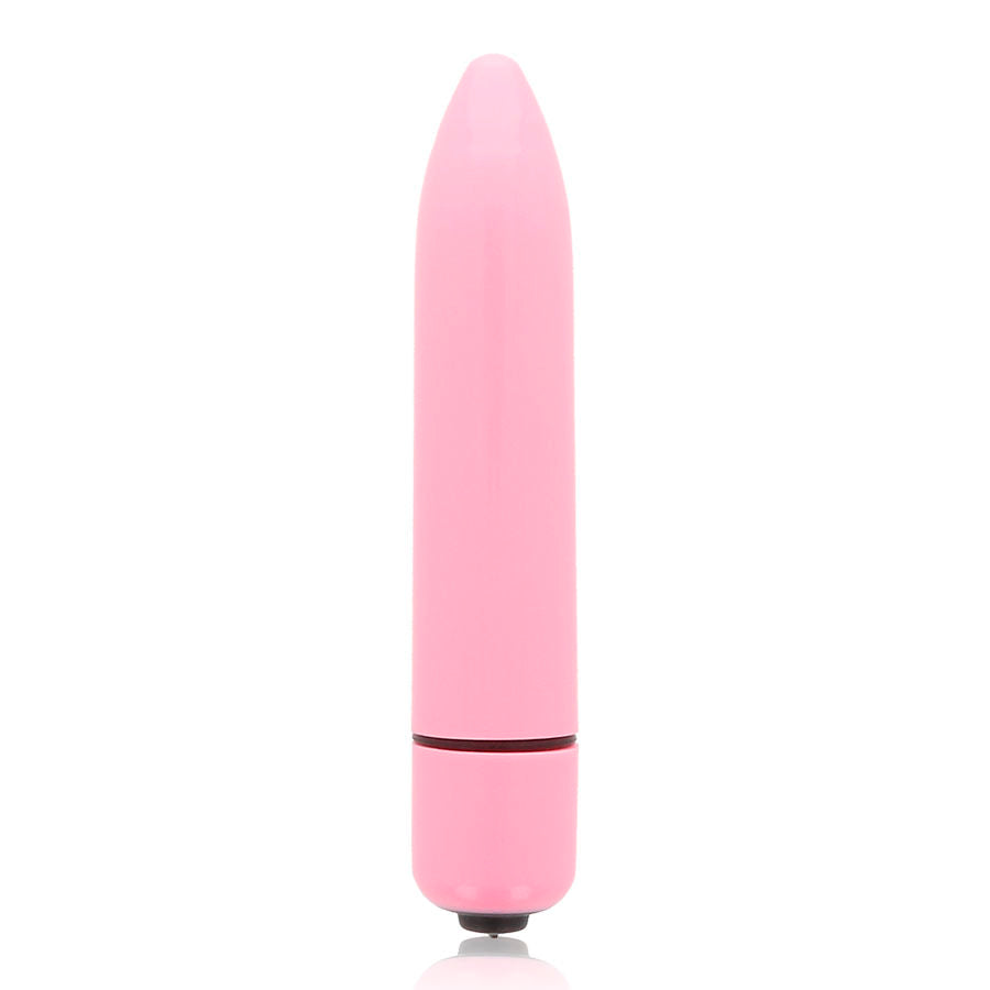 GLOSSY Vibrador Fino Brilliant Rosa Resistente à Água, mostrando seu design compacto e elegante.
