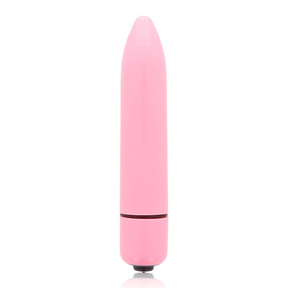 GLOSSY Vibrador Fino Brilliant Rosa Resistente à Água, mostrando seu design compacto e elegante.