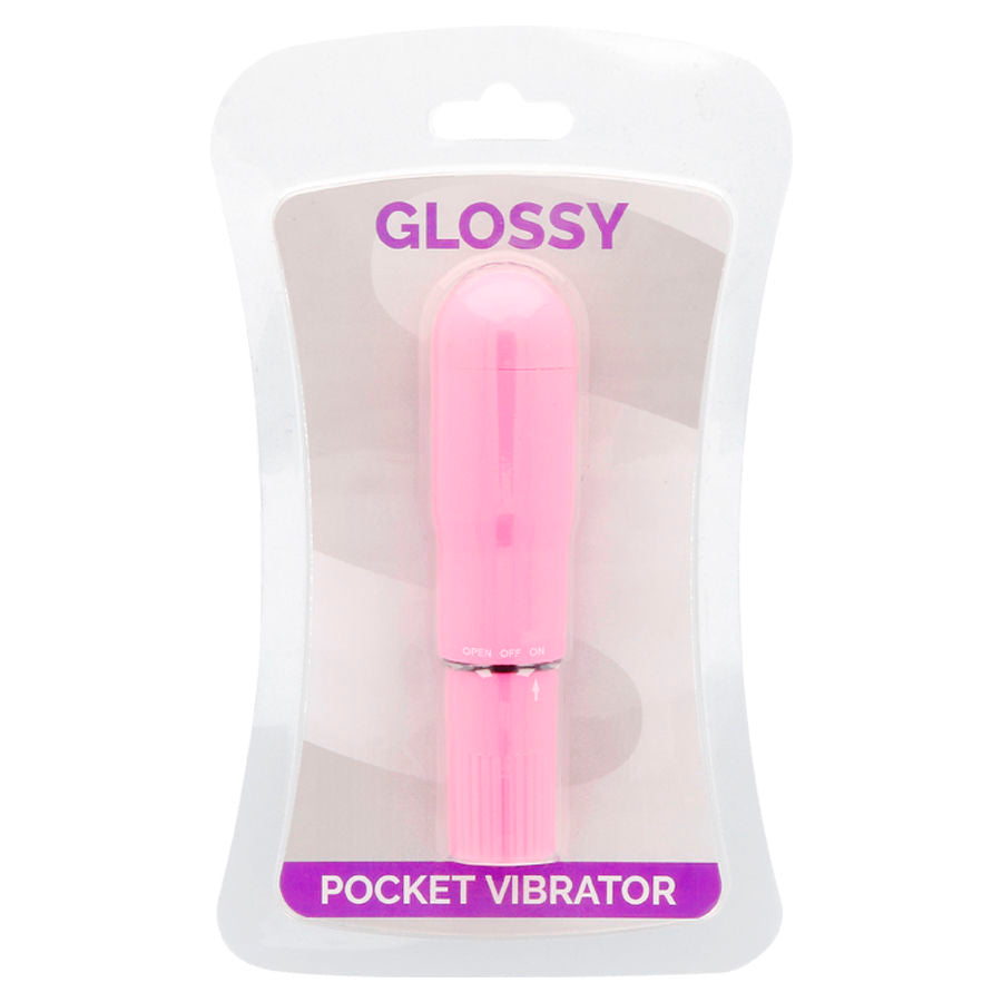 Imagem do GLOSSY Vibrador de Bolso Deep Rose, destacando seu design compacto e cor vibrante.