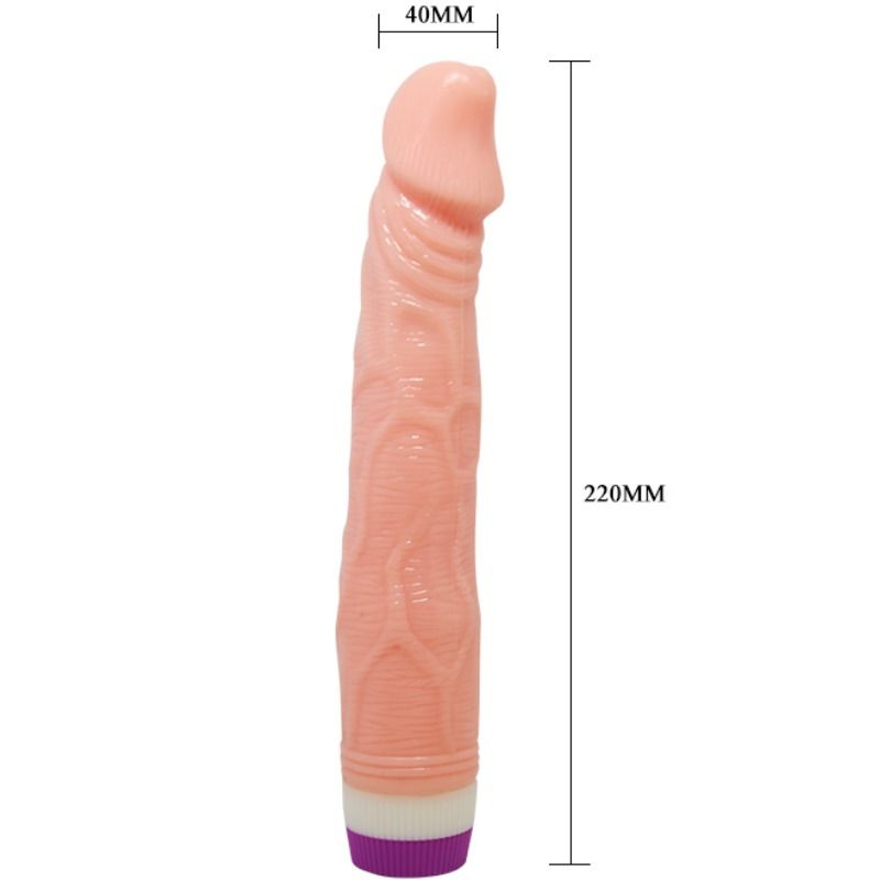 Vibrador realista BAILE de 22 cm com textura natural e função multivelocidade
