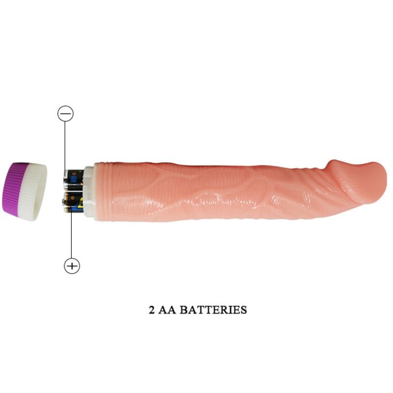 Vibrador realista BAILE de 22 cm com textura natural e função multivelocidade