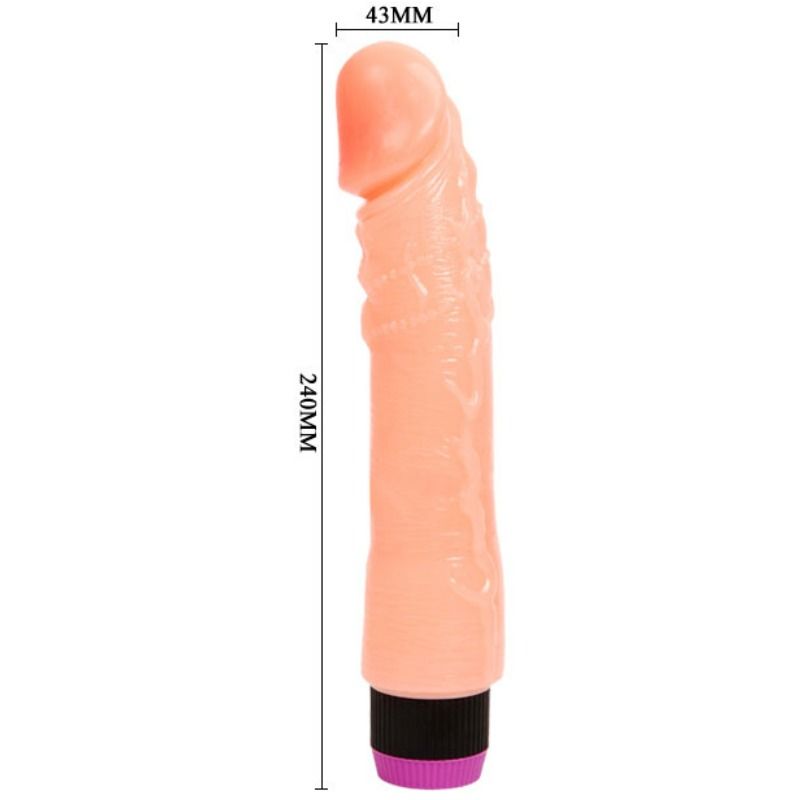 BAILE Vibrador Realista Flexível Natural de 24cm para prazer intenso