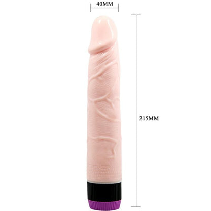 Close-up do BAILE Vibrador Realístico Adour Club 21.5 cm mostrando a sua textura e design realistas.