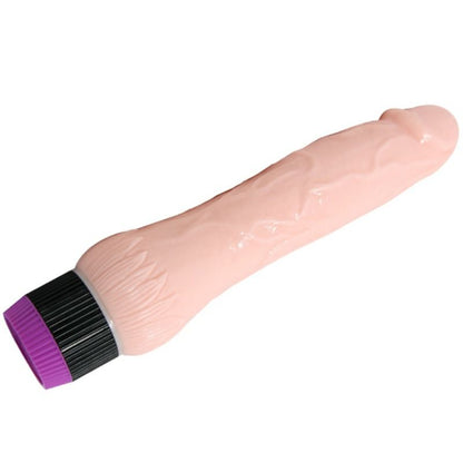 Close-up do Vibrador Realístico Baile Adour Club 22cm, mostrando sua textura macia, veias detalhadas e base larga.