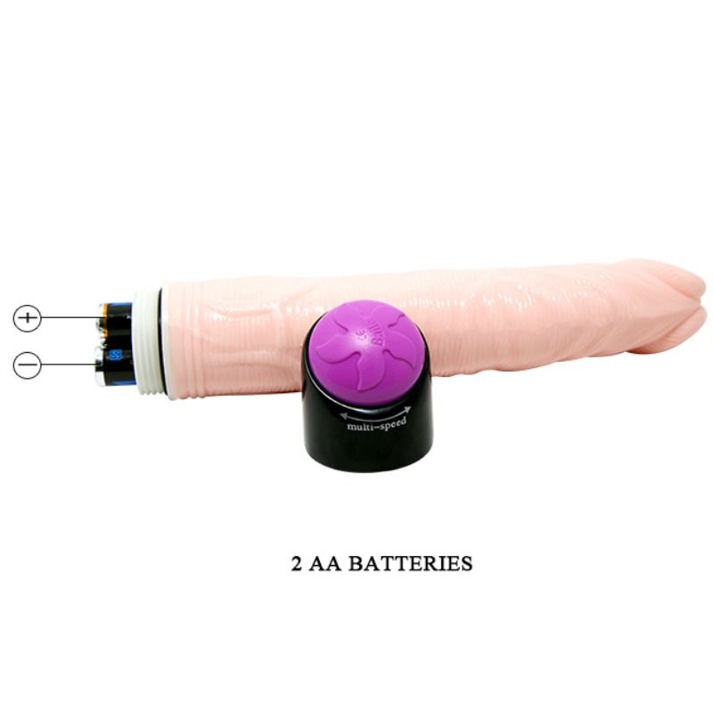 Close-up do BAILE Vibrador Realístico Adour Club 23 cm, mostrando sua textura e detalhes realistas.