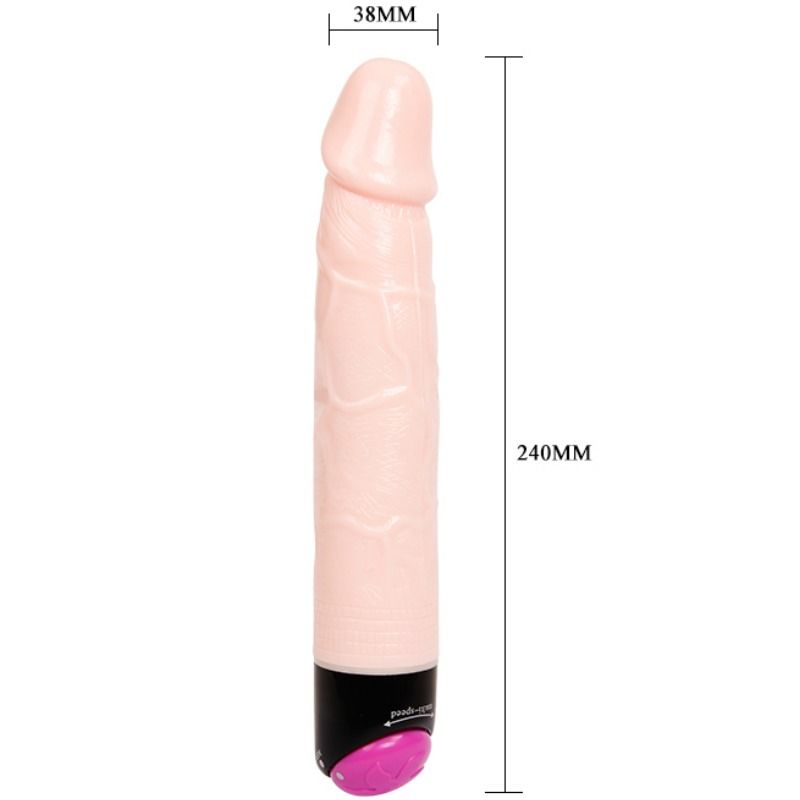 BAILE Vibrador Realista com Rotação e Vibração 24 cm, para prazer versátil