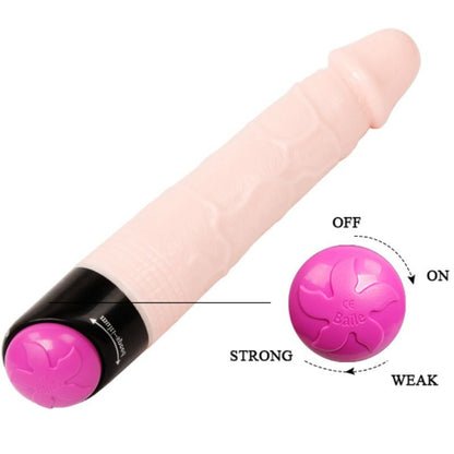 BAILE Vibrador Realista com Rotação e Vibração 24 cm, para prazer versátil