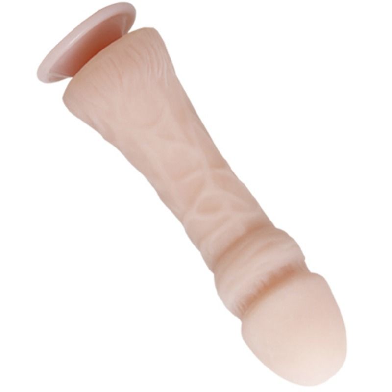 Close-up do Dildo Vibratório Realista BAILE com Controlo Remoto, destacando a textura e ventosa.