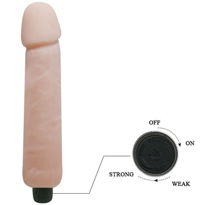 Close-up of the BAILE Vibrador Dildo Love Companion Realista 25 cm, highlighting its texture and design.
