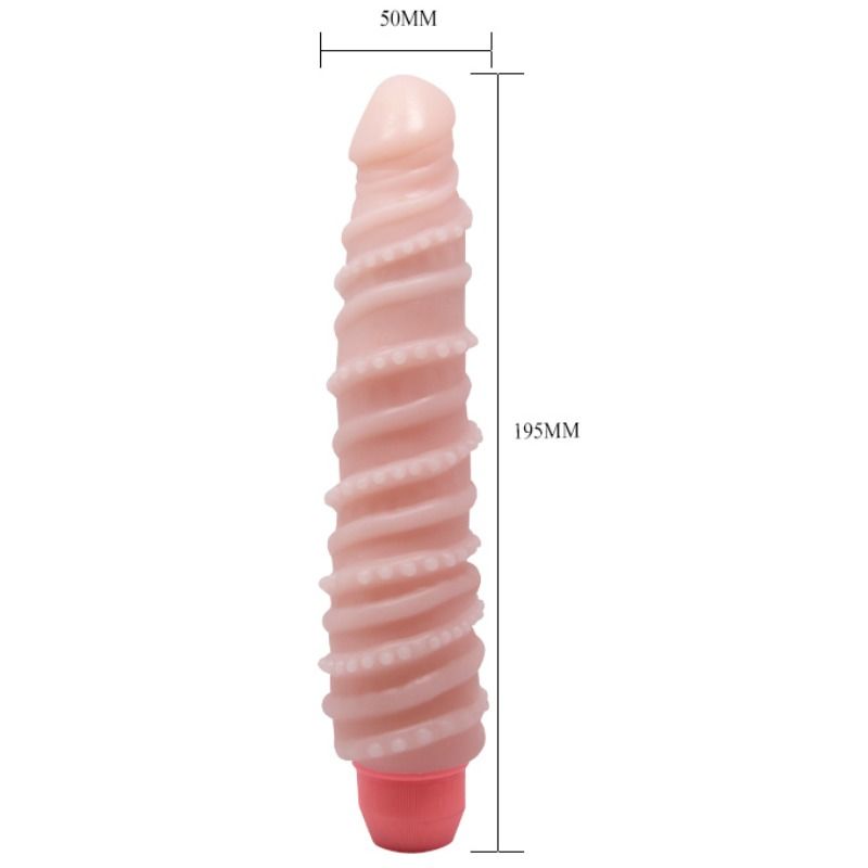 Vibrador Espiral Sensual Flexi Vibe BAILE 19.5cm realista com textura e múltiplas velocidades.